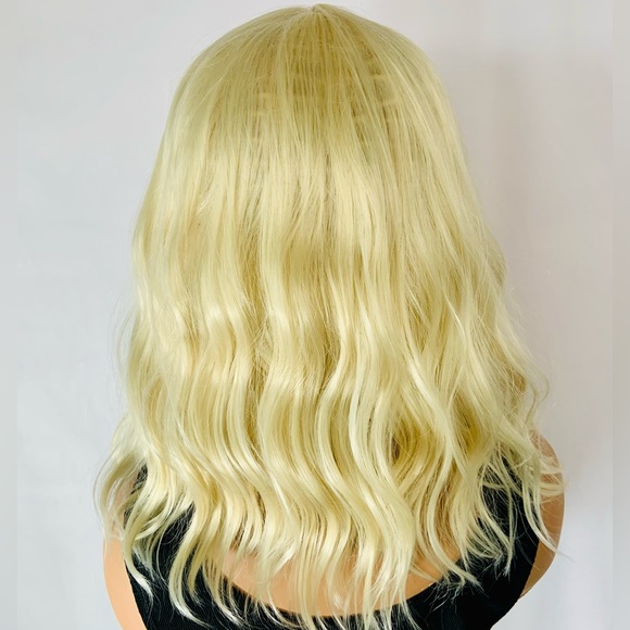 SALE💄14” Blonde Synthetic Wig w Bangs for Your Favorite Ball Cap / Scarf / Toque - Picture 8 of 9